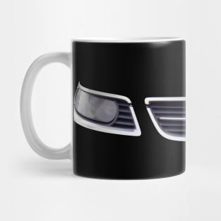 Saab 9-5 1st generation facelift classic car minimalist grille Mug